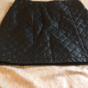 Black leather skirt